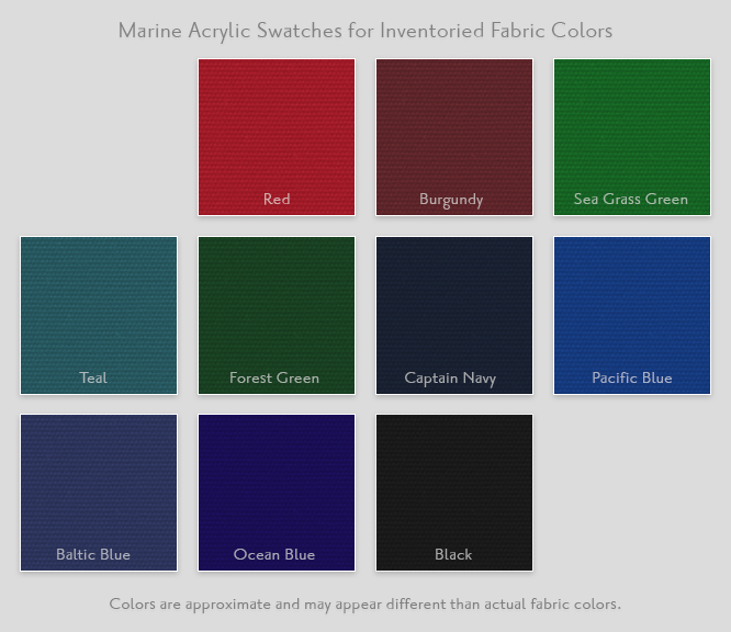 Marine Acrylic Fabric Swatches