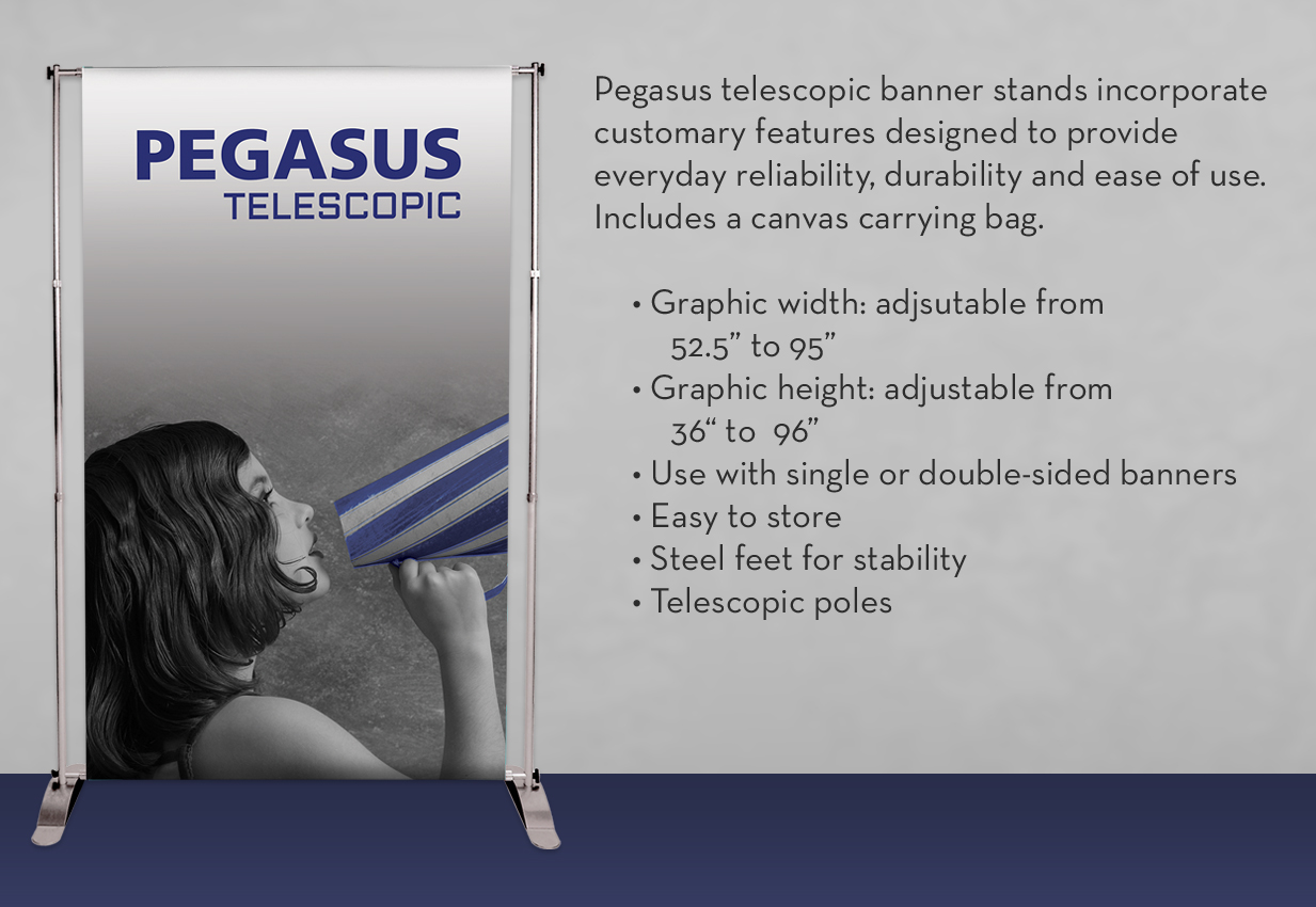 Pegasus Telescopic Banner Stand