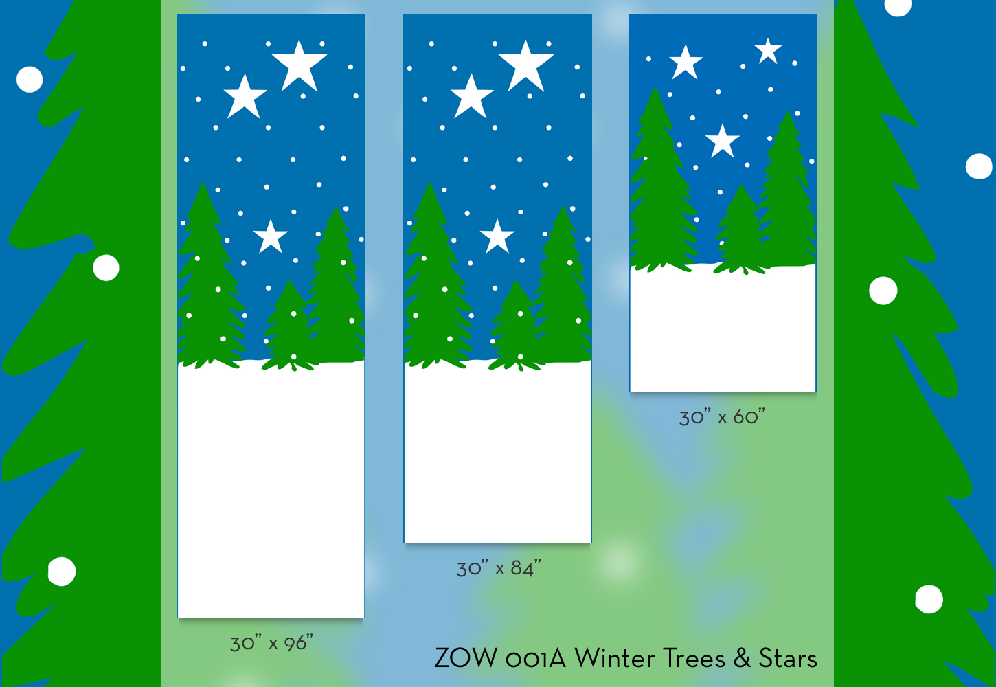 ZOW 001A Winter Trees & Stars ZOW 001A Winter Trees & Stars