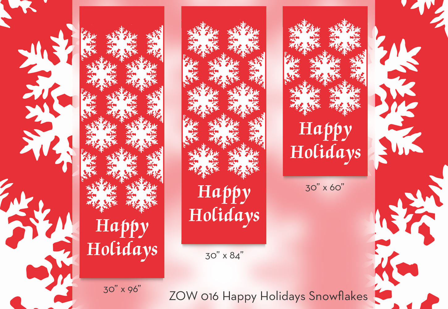 ZOW 016 Happy Holidays Snowflakes ZOW 016 Happy Holidays Snowflakes