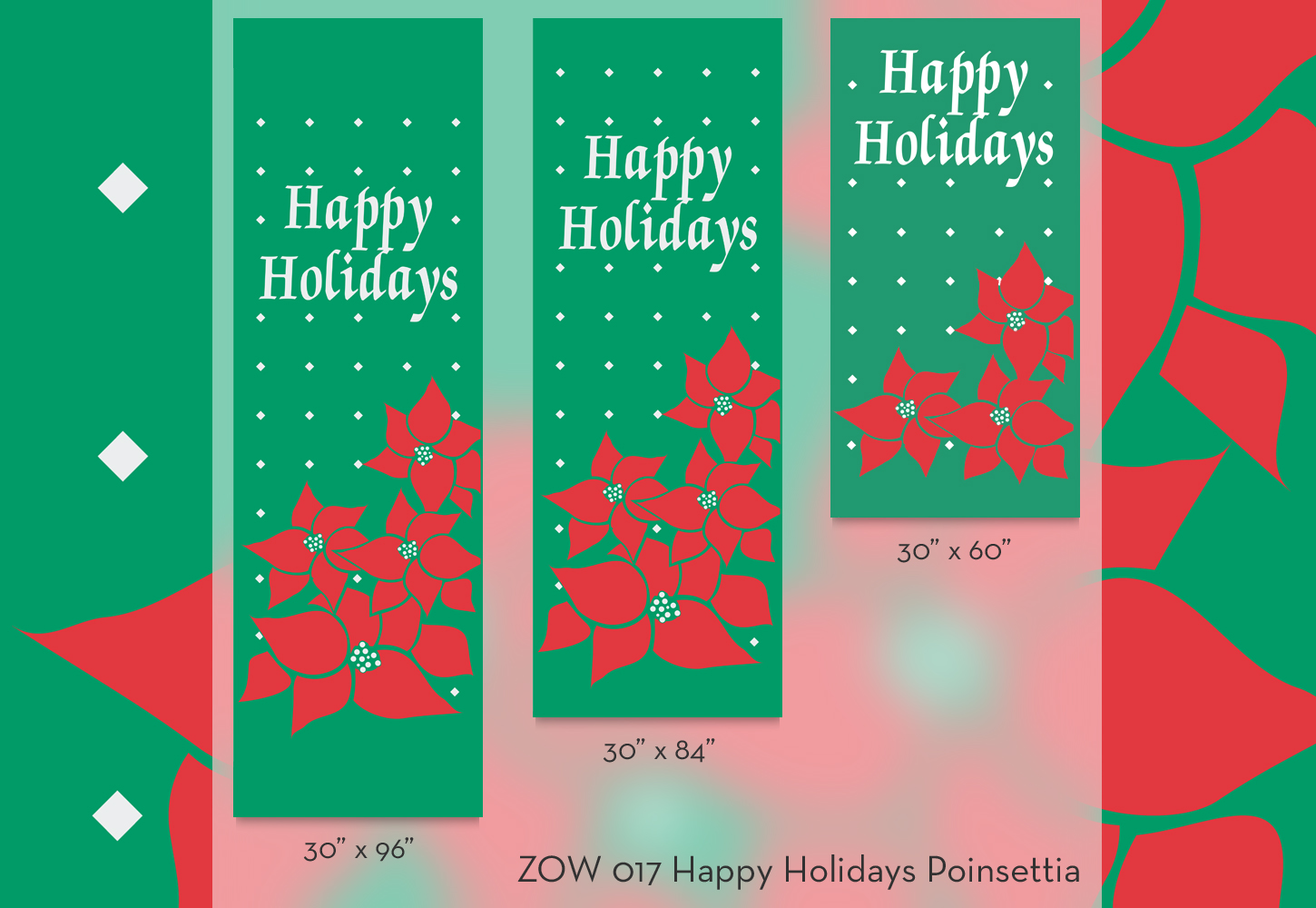 ZOW 017 Happy Holidays Poinsettia
