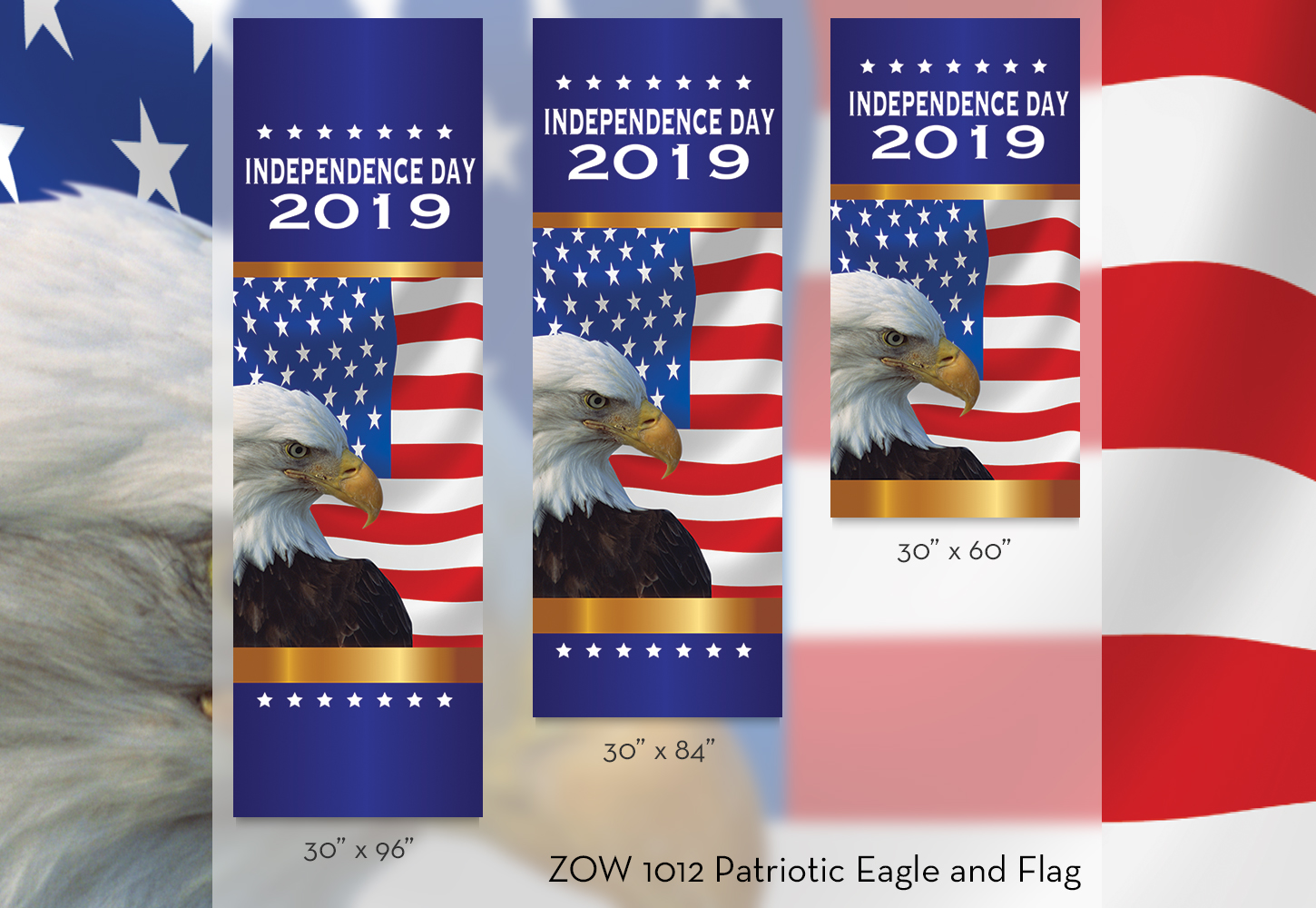 ZOW 1012 Patriotic Eagle and Flag ZOW 1012 Patriotic Eagle and Flag