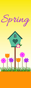 ZOW 1017 Birdhouse & Flowers