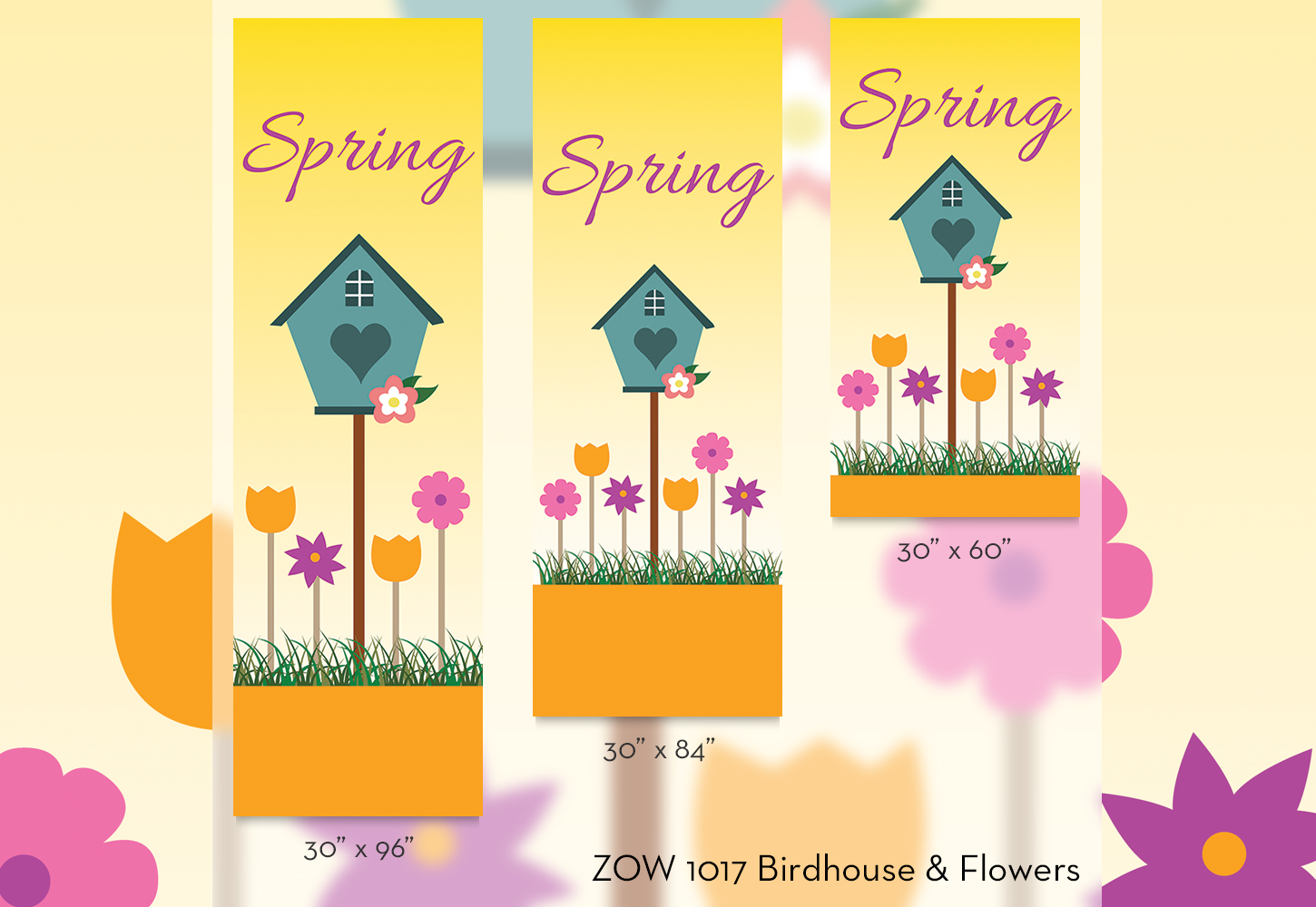 ZOW 1017 Birdhouse & Flowers