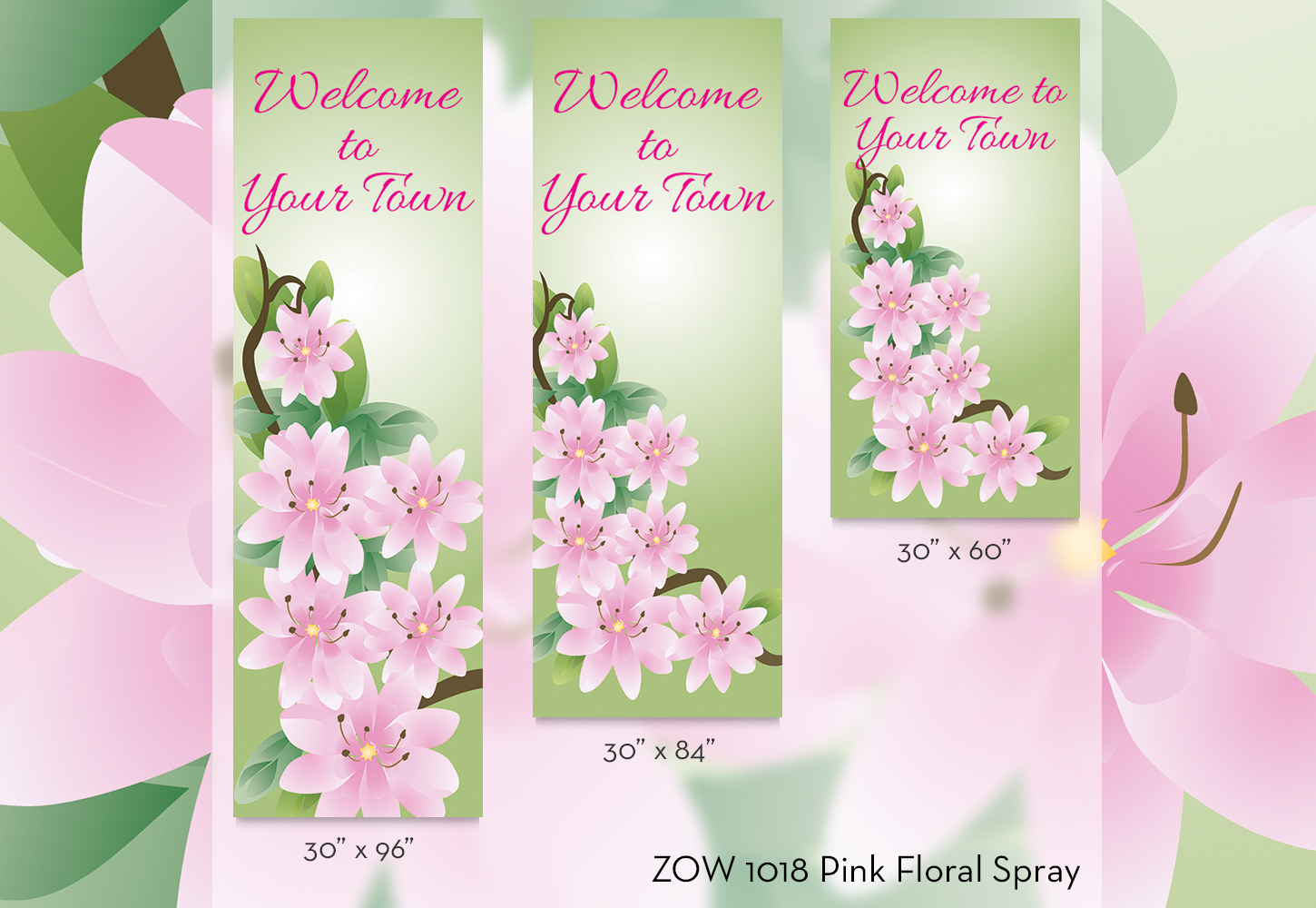 ZOW 1018 Pink Floral Spray
