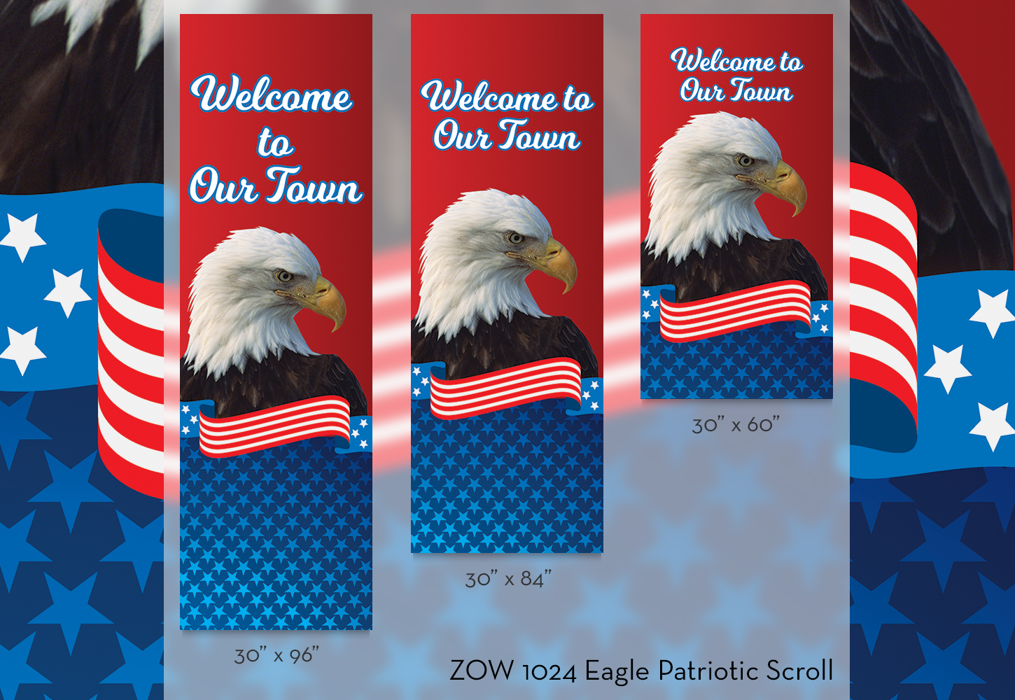 ZOW 1024 Eagle Patriotic Scroll ZOW 1024 Eagle Patriotic Scroll