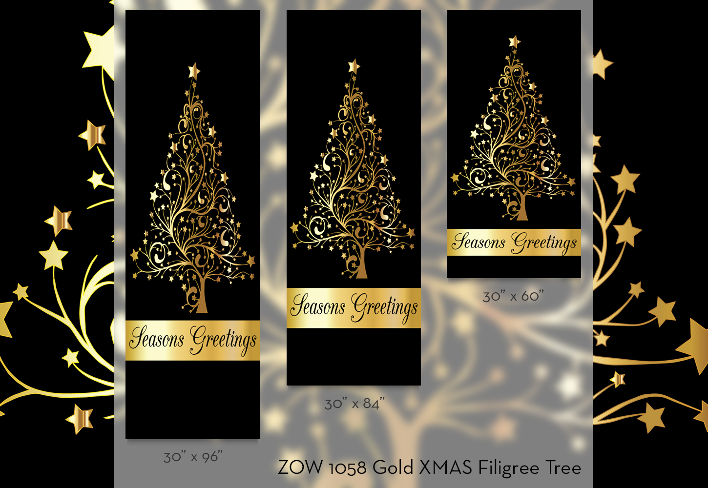ZOW 1058 Gold XMAS Filigree Tree