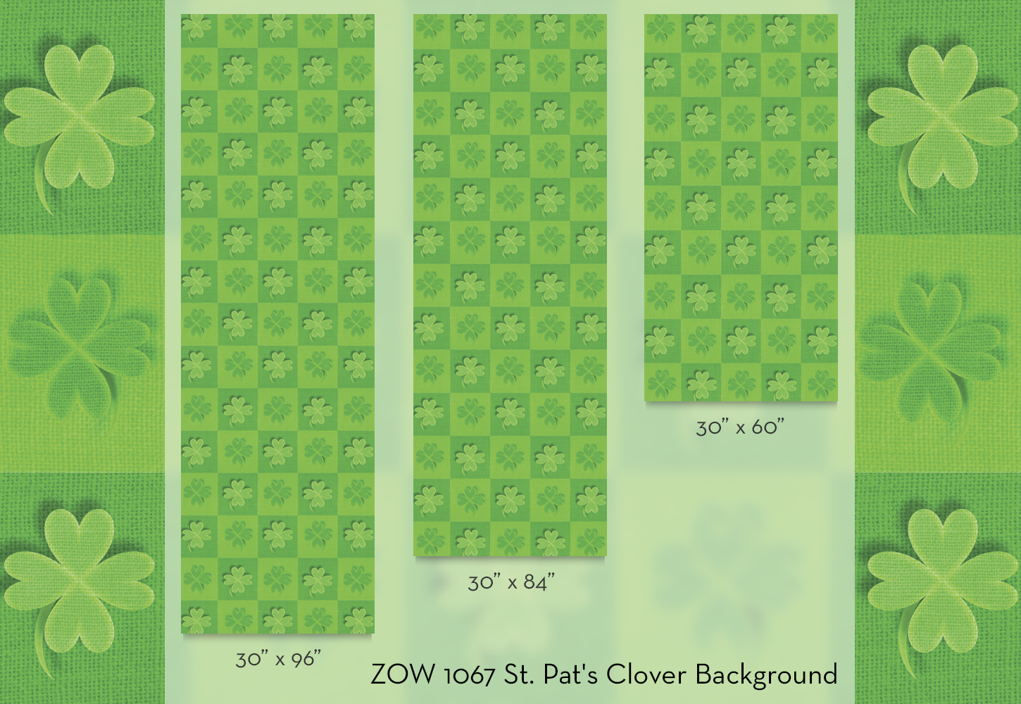 ZOW 1067 St. Patrick's Day ZOW 1067 St. Pat's Clover Background