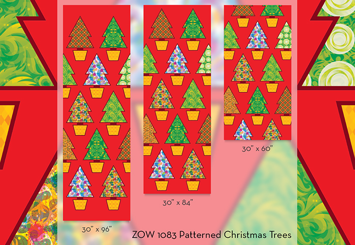 ZOW 1083 Patterned Christmas Trees ZOW 1083 Patterned Christmas Trees