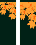 ZOW 506 Fall Leaves on Green Fabric