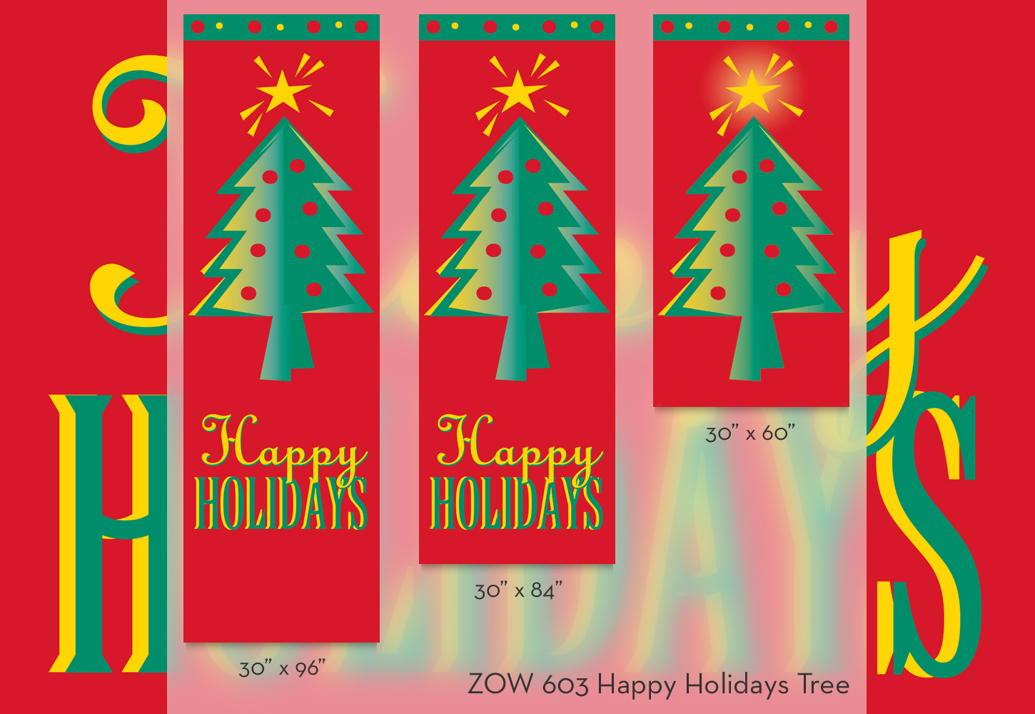 ZOW 603 Happy Holidays Tree ZOW 603 Happy Holidays Tree