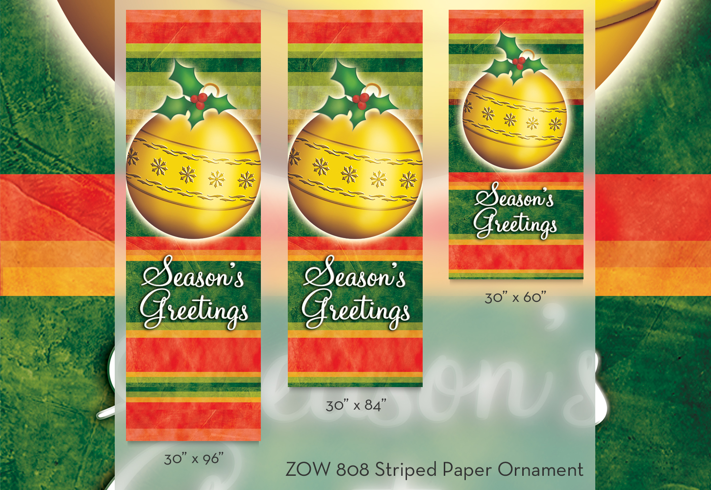 ZOW 808 Striped Paper Ornament