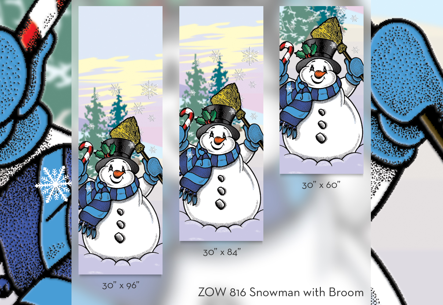 ZOW 816 Snowman with Broom ZOW 816 Snowman with Broom