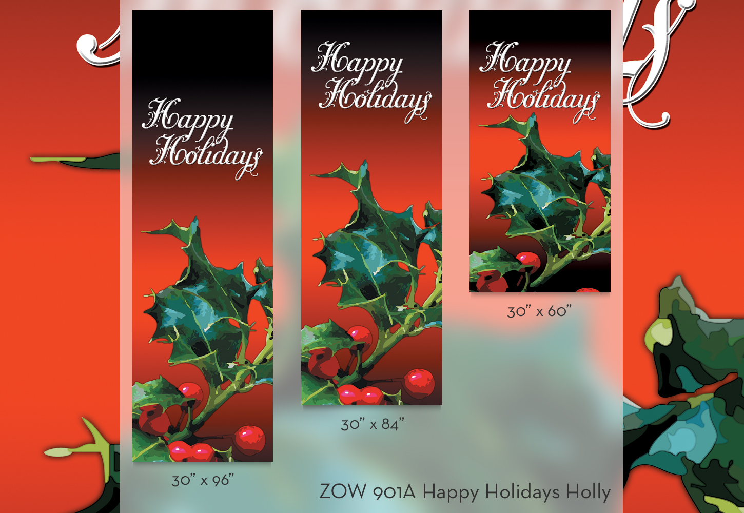 ZOW 901A Happy Holidays Holly
