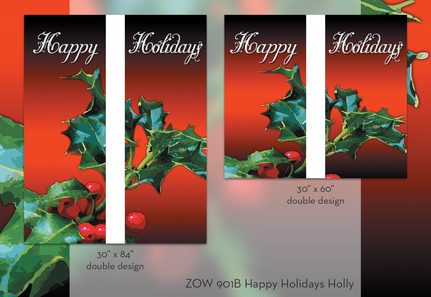 ZOW 901B Happy Holidays Holly