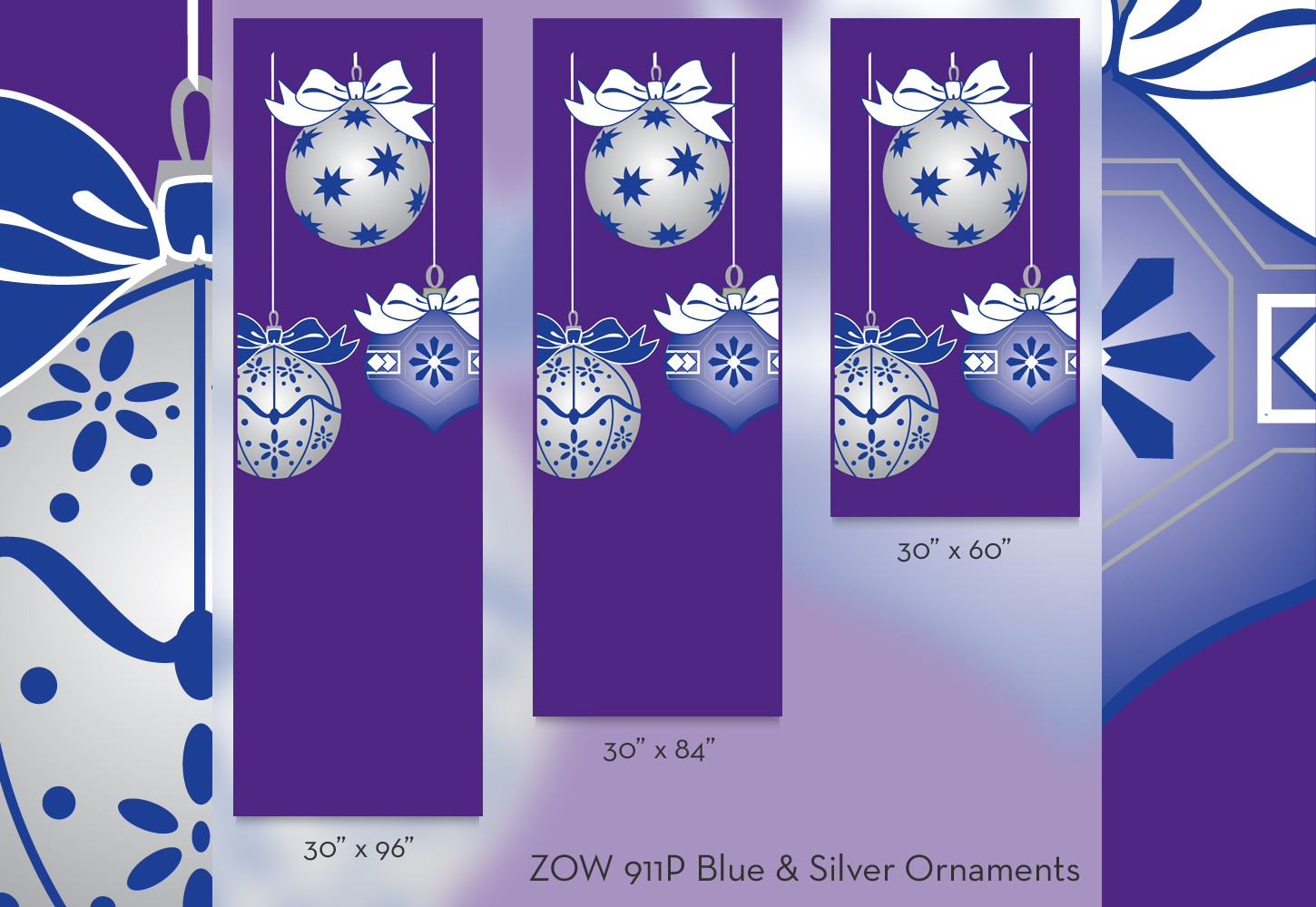 ZOW 911P Blue & Silver Ornaments