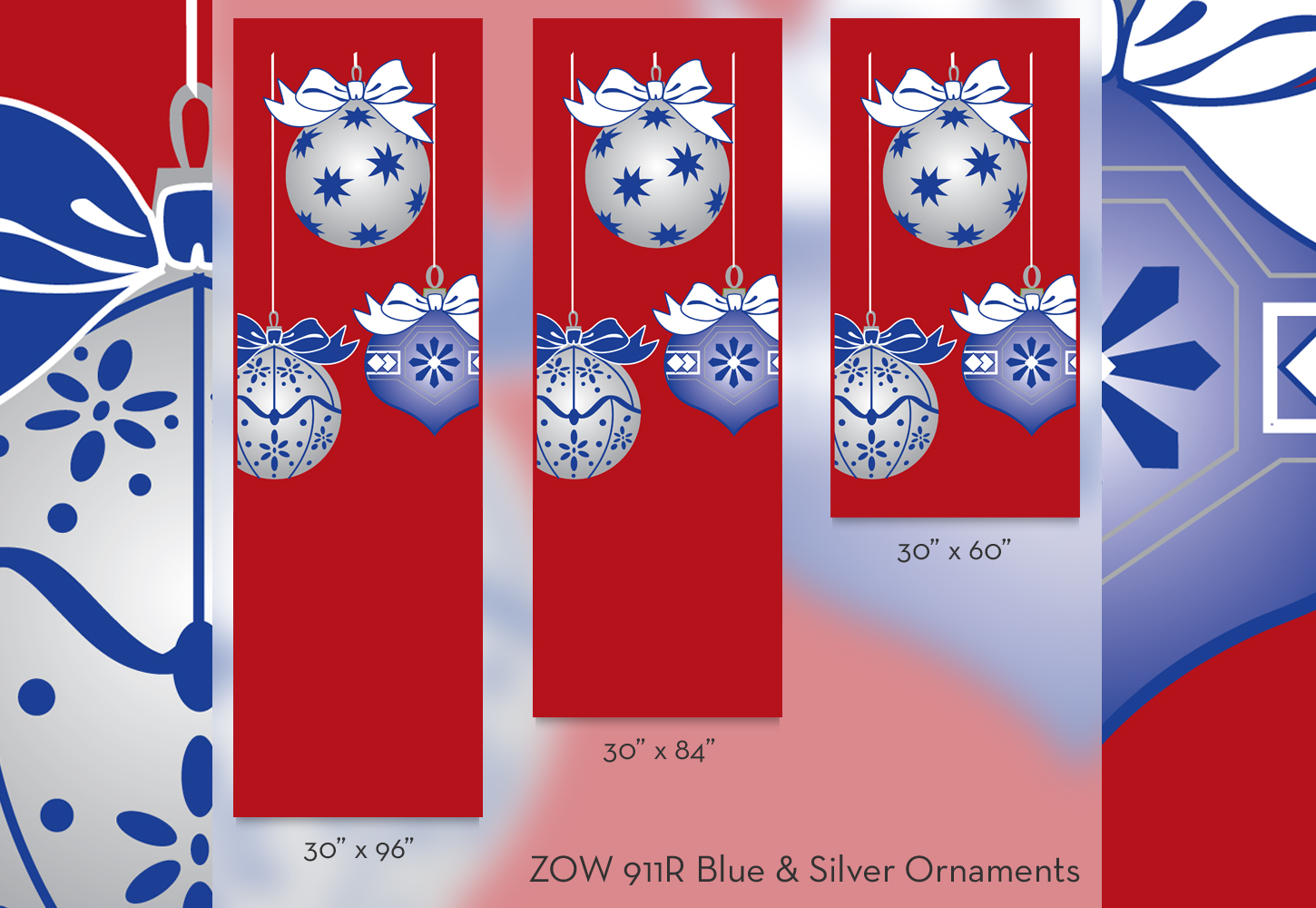 ZOW 911R Blue & Silver Ornaments