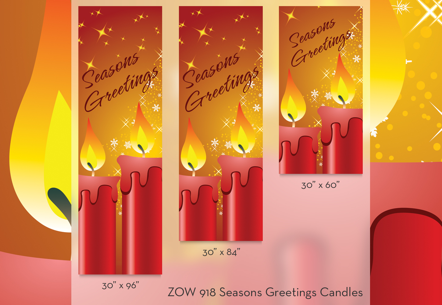 ZOW 918 Seasons Greetings Candles ZOW 918 Seasons Greetings Candles