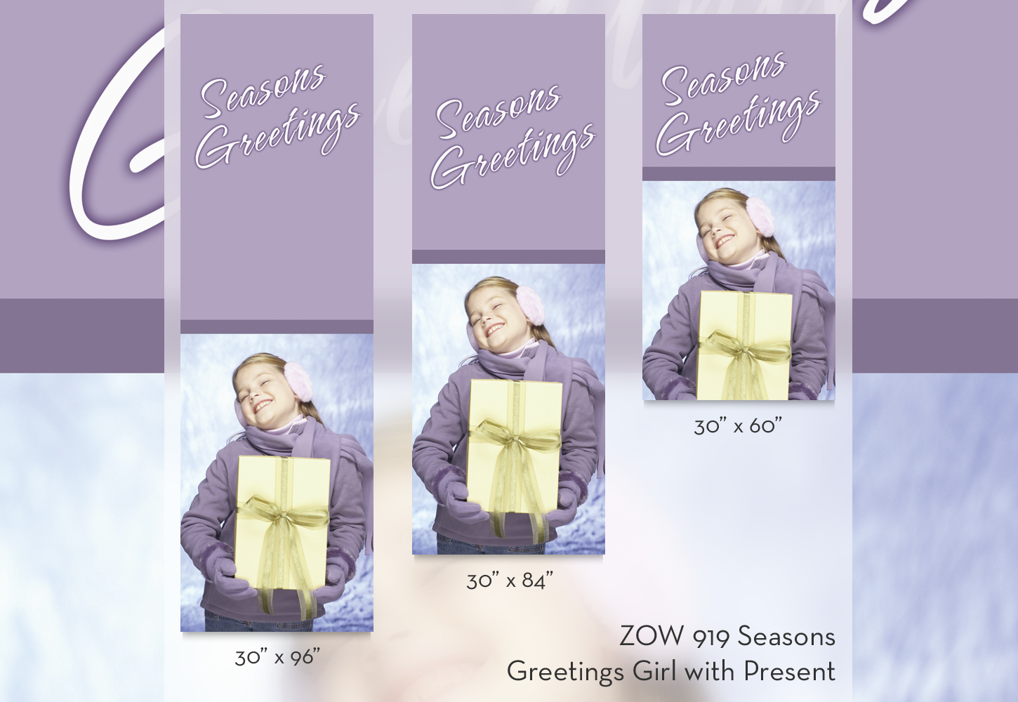 ZOW 919 Seasons Greetings Girl with Present