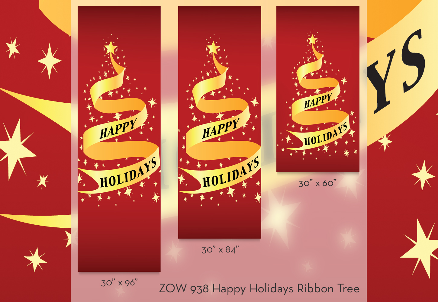 ZOW 938 Happy Holidays Ribbon Tree