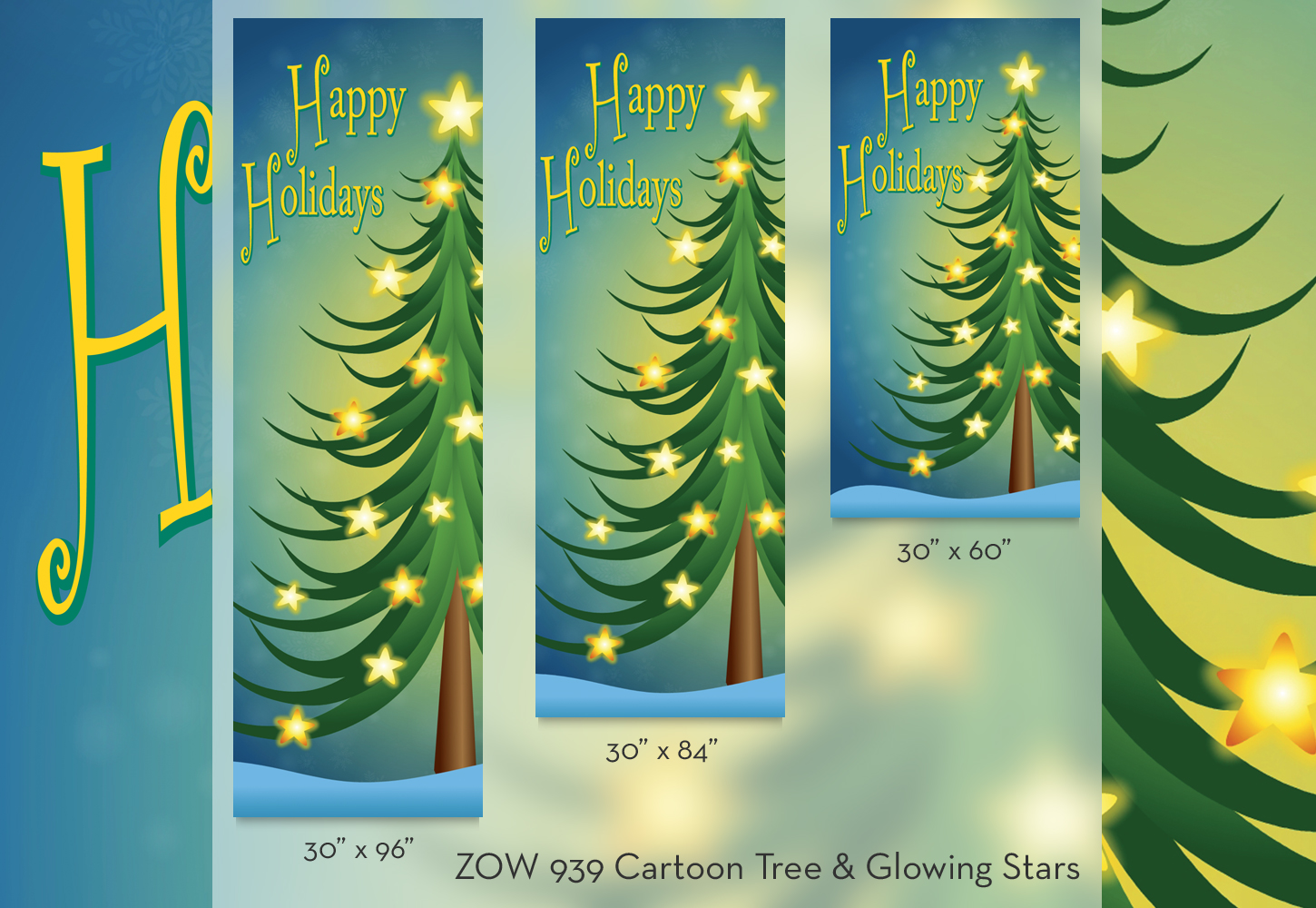ZOW 939 Cartoon Tree & Glowing Stars