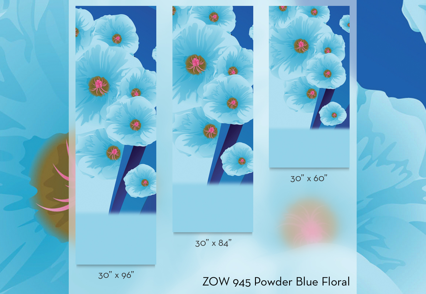 ZOW 945 Powder Blue Floral ZOW 945 Powder Blue Floral