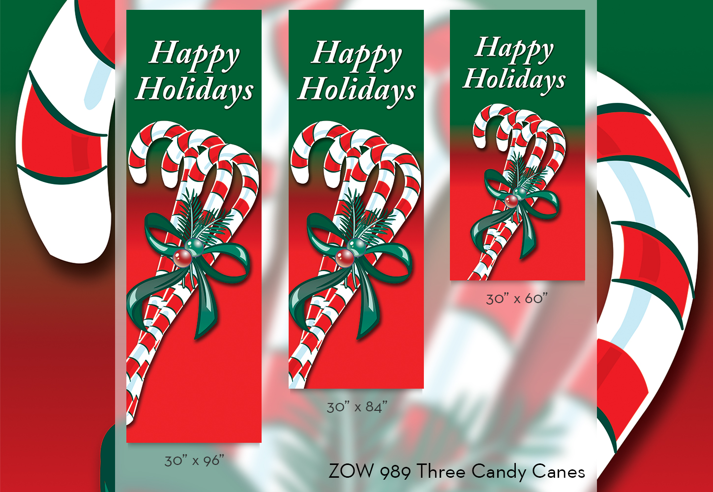 ZOW 989 Three Candy Canes