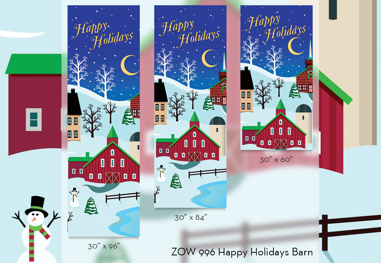 ZOW 996 Happy Holidays Barn